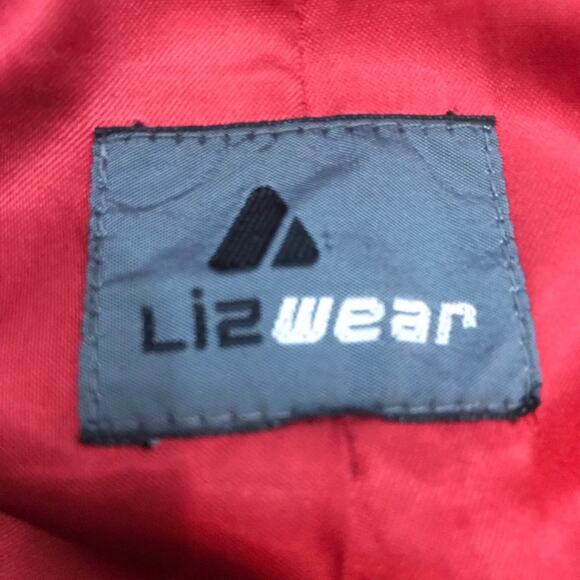 LIZ CLAIBORNE🎄VINTAGE 80s Red Long Blazer multicolor flecks and Shoulder Pads 10 - Picture 10 of 15